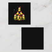 Entenweihnachtsbaum Quadratische Visitenkarte (Vorne/Hinten)
