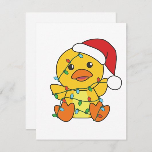Entenweihnachtskinder Feiertagskarte (Vorne/Hinten)