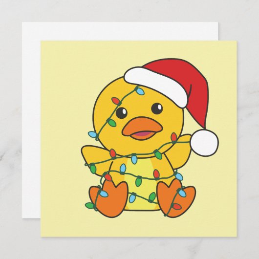Entenweihnachtskinder Feiertagskarte (Vorne/Hinten)