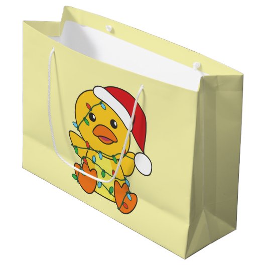 Entenweihnachtskinder Große Geschenktüte (Vorderseite Schrägansicht)