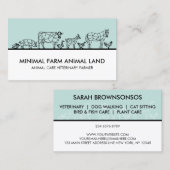 Entenziege Kühe Ziege Donkey Hühnerfleisch Visitenkarte (Vorne/Hinten)