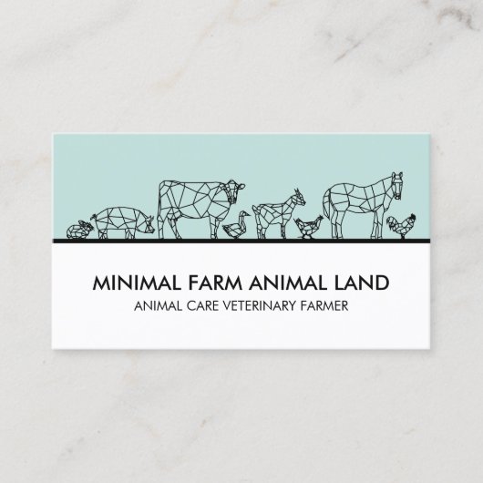 Entenziege Kühe Ziege Donkey Hühnerfleisch Visitenkarte (Vorderseite)