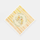 Entenzwillinge Erste Geburtstagsfeier Serviette (Ecke)