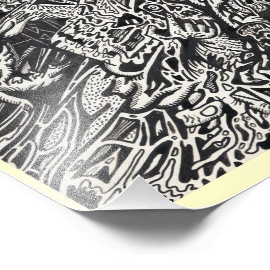 Enter, der Microdot-Mann Fotodruck (Ecke)