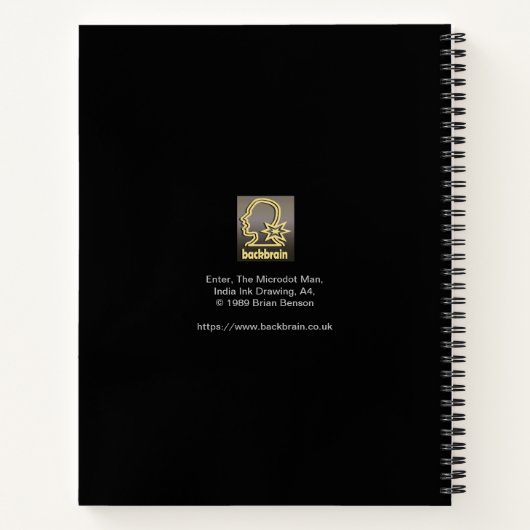 Enter, der Microdot-Mann Notizblock (Rückseite)