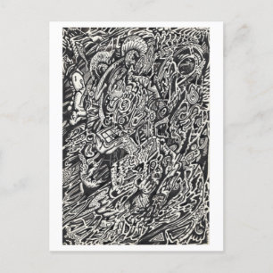 Enter, der Microdot-Mann Postkarte