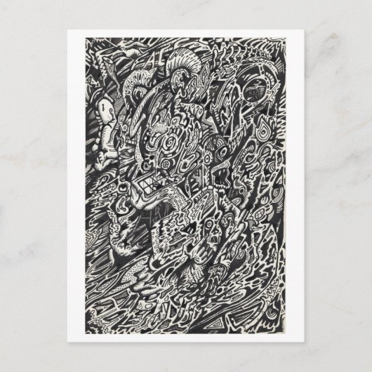 Enter, der Microdot-Mann Postkarte (Vorderseite)