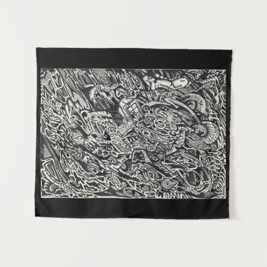 Enter, der Microdot-Mann Wandteppich (Vorderseite (Horizontal))