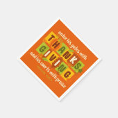 Enter His Gates with Thanks – Psalm 100:4 Serviette (Ecke)