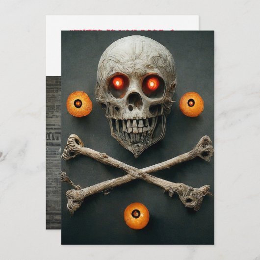 "Enter If you wage: Ein Halloween-Albtraum wartet! Einladung (Vorne/Hinten)