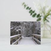Enter - New Hampshire Snow Scene Postcard Postkarte (Stehend Vorderseite)