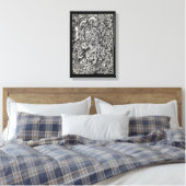 Enter, The Microdot Man Canvas Print Leinwanddruck (Insitu (Schlafzimmer))