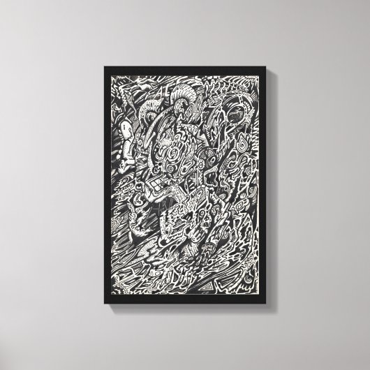 Enter, The Microdot Man Canvas Print Leinwanddruck (Vorderseite)