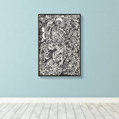 Enter, The Microdot Man Canvas Print Leinwanddruck (Insitu (Holzboden))