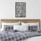 Enter, The Microdot Man Canvas Print Leinwanddruck (Insitu (Schlafzimmer))