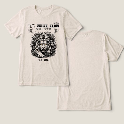 Enter The White Claw II Tri-Blend Shirt (Design Vorderseite & Rückseite)