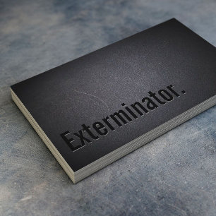 Enterminator Minimalistische schwarze fette Pest-K Visitenkarte