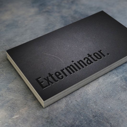 Enterminator Minimalistische schwarze fette Pest-K Visitenkarte