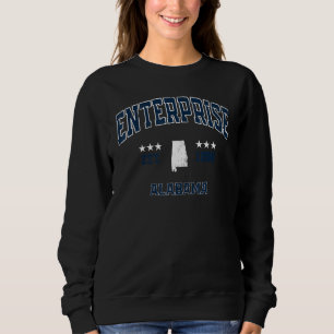 Enterprise Alabama AL Vintage-Athletik-Navy-Sporta Sweatshirt