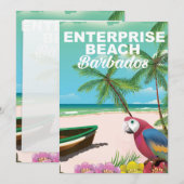 Enterprise Beach Barbados Urlaubsposter (Vorne/Hinten)