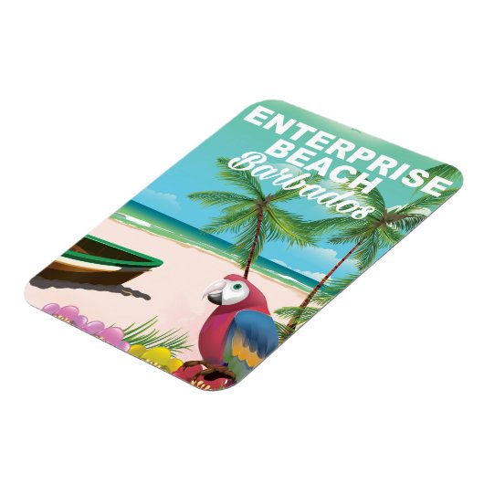 Enterprise Beach Barbados Urlaubsposter Magnet (Linke Seite)