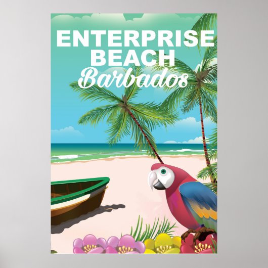 Enterprise Beach Barbados Urlaubsposter Poster (Vorne)