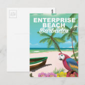 Enterprise Beach Barbados Urlaubsposter Postkarte (Vorne/Hinten)