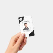 Enterprise Business Editable Black Foto ID Ausweis (Handheld)