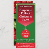 Enterprise Potluck Weihnachtsfest-Party Einladung (Vorne/Hinten)