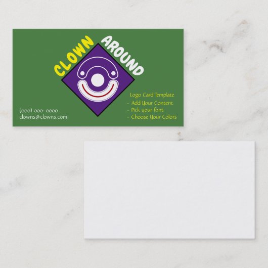 Entertainer Comedy Visitenkarte (Vorne/Hinten)