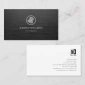 Entertainer Top Hat Icon Dark Brushed Metal Visitenkarte (Vorne/Hinten)