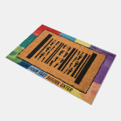 Entertainment Footprint Barcode Funny Barcode Fußmatte (Schrägansicht)