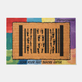 Entertainment Footprint Barcode Funny Barcode Fußmatte (Vorderseite)