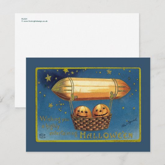 Entertainment Halloween Postkarte (Vorne/Hinten)