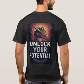 Entfalte Dein Potenzial Drache T-Shirt (Rückseite)