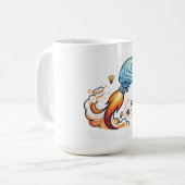 Entfalte Dein Potenzial Rocket Brain Motivations G Kaffeetasse (Vorderseite Links)