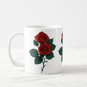 Entfalten Schönheit: Rosenknospe Sketch Classic Ta Kaffeetasse