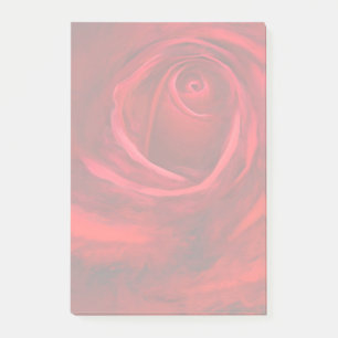 Entfaltende rote Rose Post-it Klebezettel