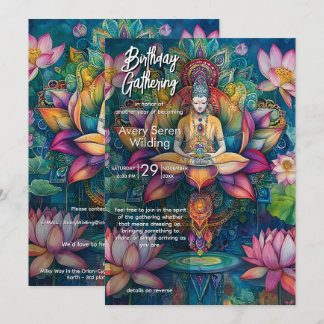 Entfaltendes Licht | Lotusblumen-Design Einladung