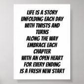 Entfaltung inspirierender Minigedichte Poster (Vorne)