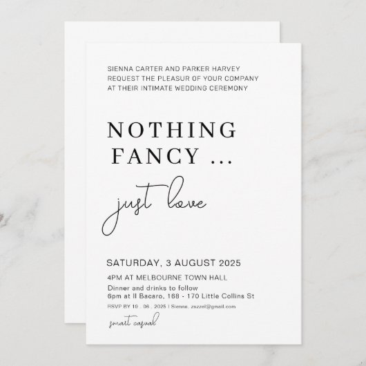 Entfaltung nach dem Party, nichts Extravagant nur Einladung (Vorne/Hinten)