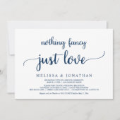 Entfaltung, nichts Extravagant nur Liebe, Navy Blu Einladung (Vorderseite)