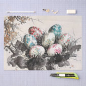 Entfärbung der Eiertinte Seidenpapier (Handwerk)