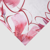 Entfärbung der Roten Floral Seidenpapier (Detail)