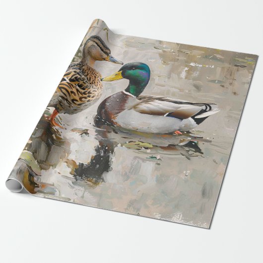 Entfärbung von Enten und Mallard Geschenkpapier (Ungerollt)