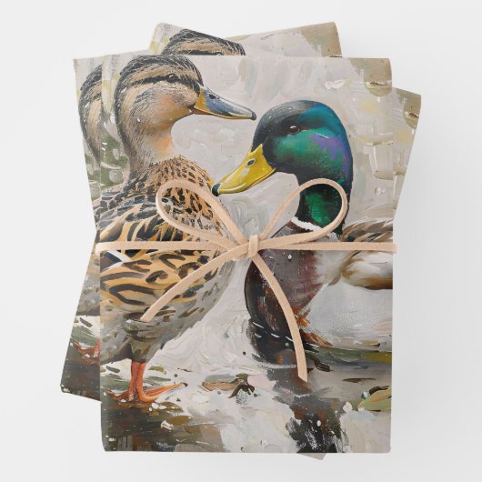 Entfärbung von Enten und Mallard Geschenkpapier Set (Beispiel)