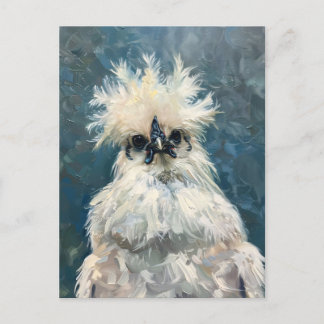 Entfärbung von flüssigem, weißem Silkie-Hühneröl Postkarte