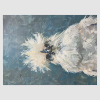 Entfärbung von flüssigem, weißem Silkie-Hühneröl Seidenpapier