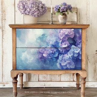 Entfärbung von Hydrangetepapier Seidenpapier