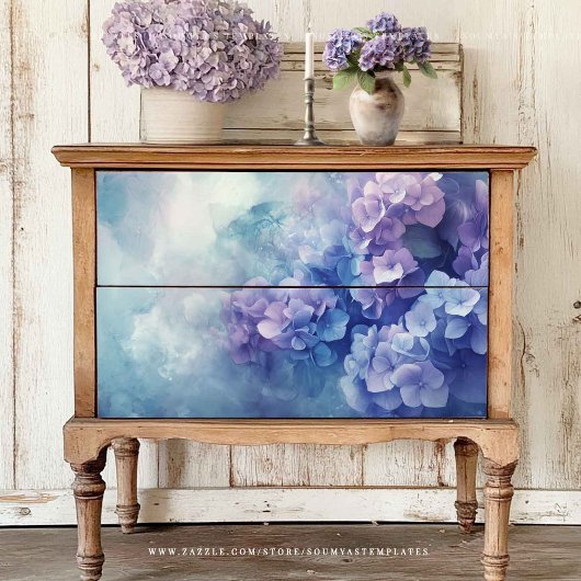 Entfärbung von Hydrangetepapier Seidenpapier